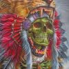 native american lion skull paint by numbers