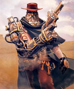 Steampunk Cowboy Paint by numbers