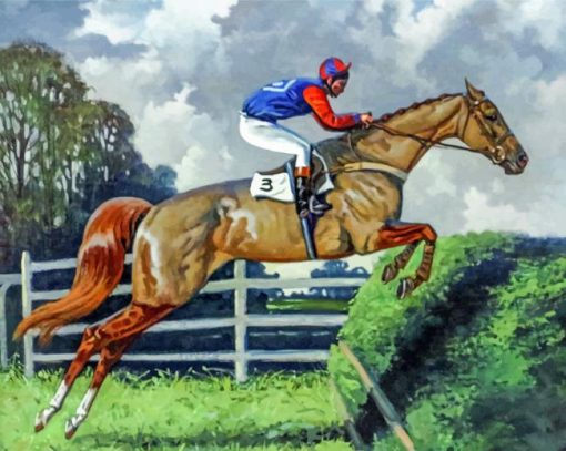 Steeplechase Horse Paint by numbers