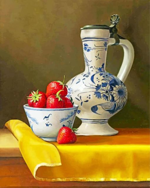 strawberry-still-life-paint-by-numbers