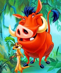 Timon And Pumbaa Piant by numbers