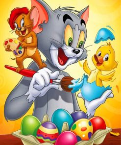 Tom And Jerry Cartoon Paint by numbers