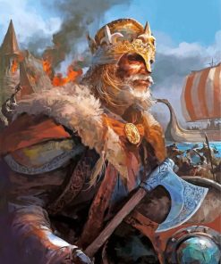 Viking Warrior King Paint by numbers