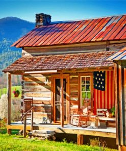 western-cabin-scene-paint-by-numbers