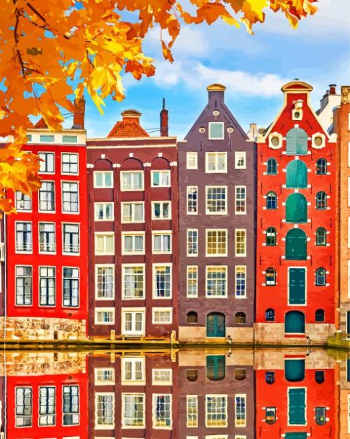 Amsterdam Buildings Paint by numbers