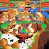 Dogs Playing Poker Paint by numbers