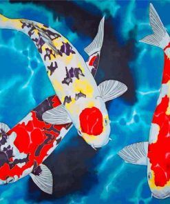 Koi Fish Underwater Paint by numbers