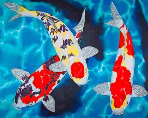 Koi Fish Underwater Paint by numbers