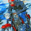 Motorcycle Driver paint by numbers