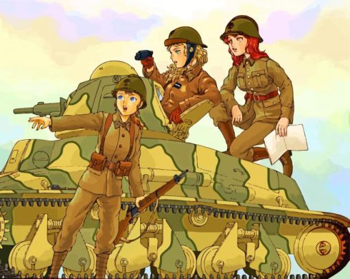 Soldier Girls Paint by numbers
