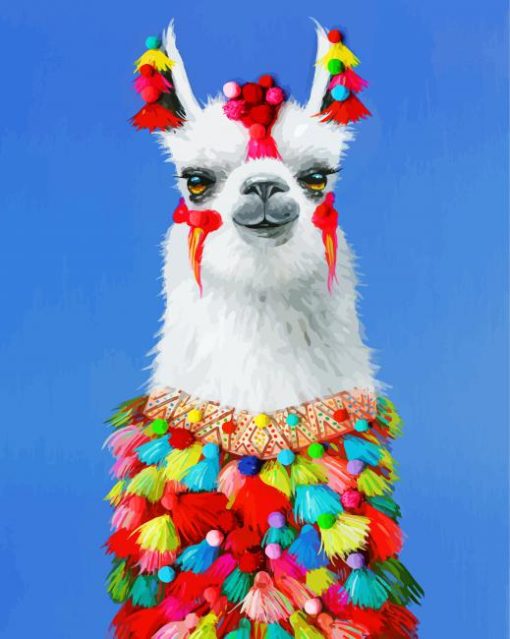 Stylish Llama Paint by numbers