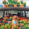 retriever-and-plants-paint-by-number