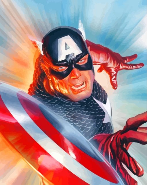 Captain America Hero Paint by numbers