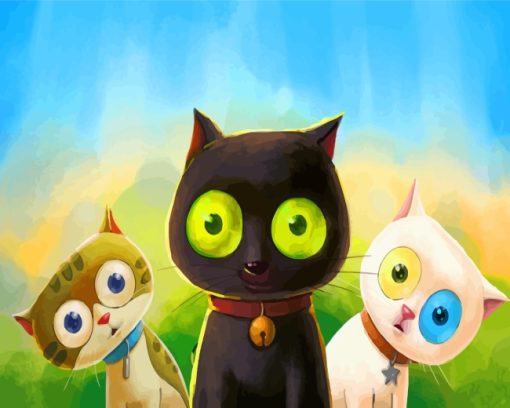 Cartoon Cats Paint by numbers