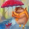 Cat And Mouse In Rain Paint by numbers