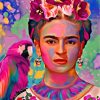 Frida Kahlo And Parrot Paint by numbers