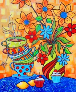 flowers-and-cups-paint-by-numbers