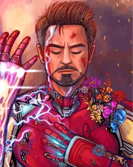 Iron Man Marvel Paint by numbers