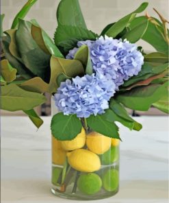 lemons-in-vases-with-hydrangea-flowers-paint-by-numbers
