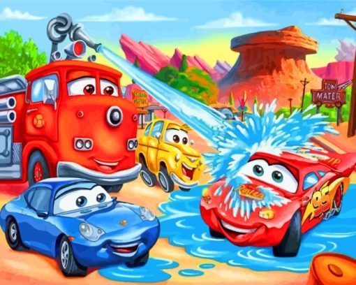 Lightning Mcqueen Paint by numbers