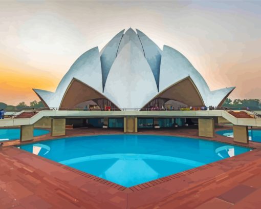 lotus-temple-india-paint-by-numbers