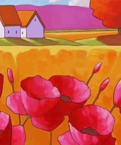 pink-poppies-paint-by-numbers