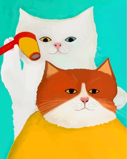 white-barber-cat-paint-by-numbers