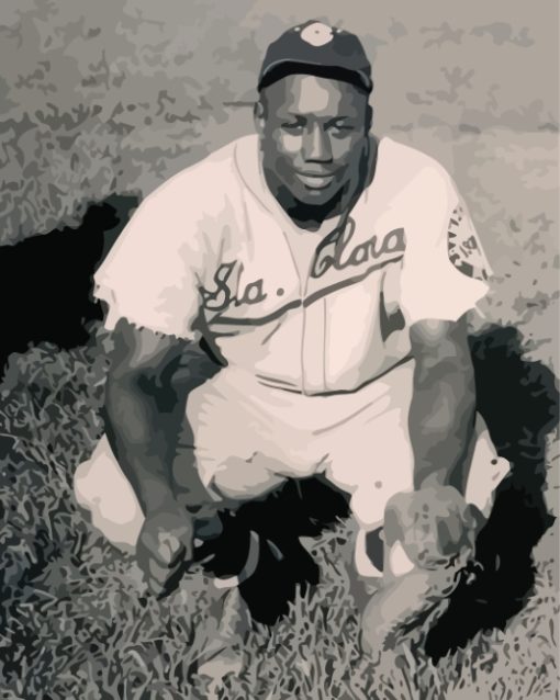 Baseball Player Josh Gibson Paint by numbers