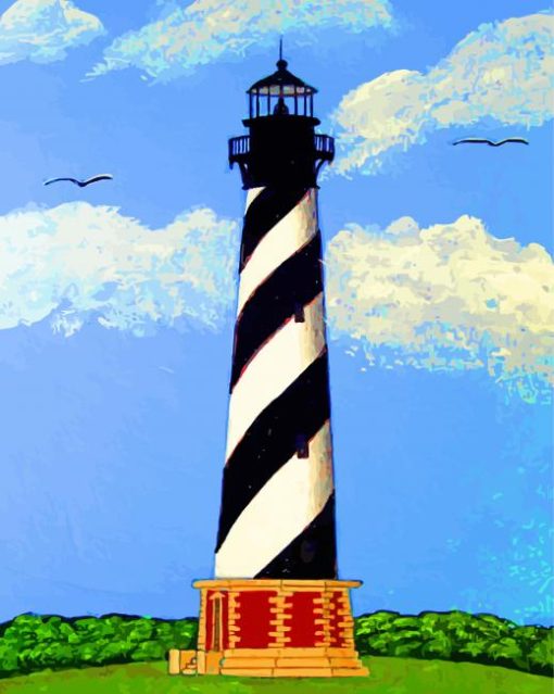 Cape Hatteras Lighthouse Paint by numbers