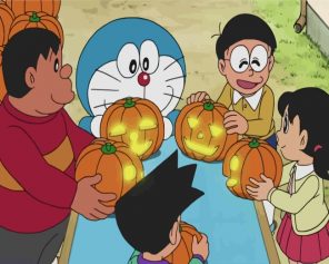 Halloween Doraemon Paint by numbers