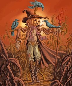 Halloween Scarecrow Paint by numbers