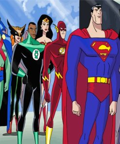 Justice League Heroes Paint by numbers