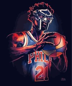 Philadelphia-76ers-joel-embid-paint-by-numbers