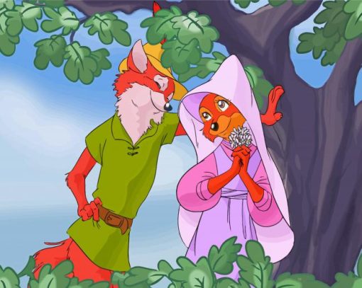 Robin Hood And Marian Love Paint by numbers