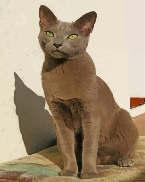Russian Blue Cat Paint by numbers