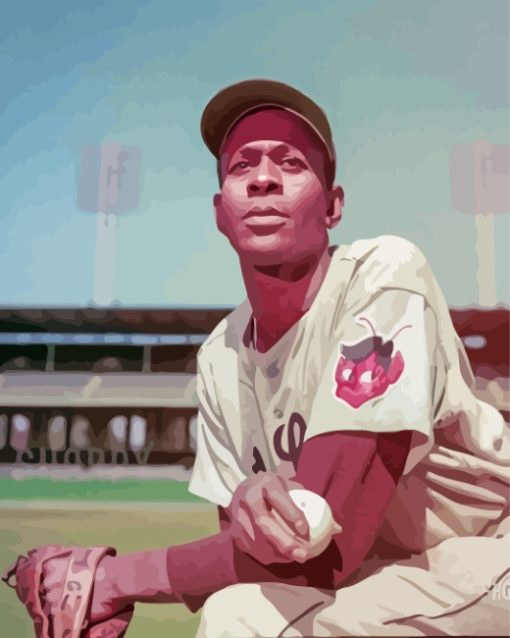 Satchel Paige Player Paint by numbers