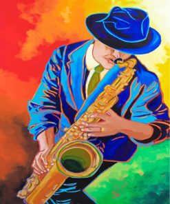 Saxophone Man Paint by numbers