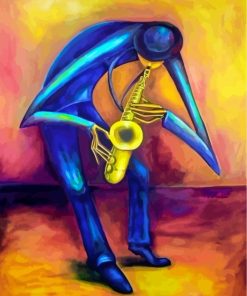 Saxophone Player Art Paint by numbers