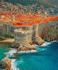 Walls Of Dubrovnik Croatia Paint by numbers