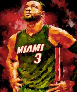 abstract-Miami-Heat-player-paint-by-numbers