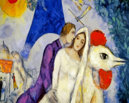 Abstract Couple Marc Chagall