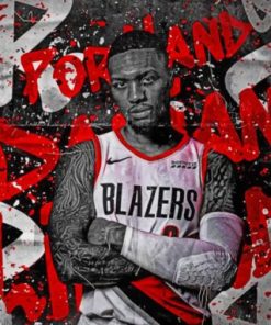 Lillard Damian Basketball Player Paint by numbers