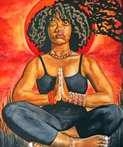 afro-woman-doing-yoga-paint-by-numbers