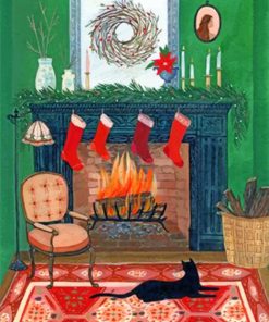 christmas-fireplace-paint-by-number