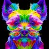 Colorful Yorkshire Terrier Paint by numbers