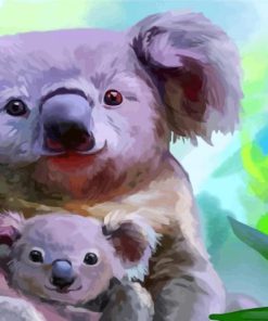 Cute Koala With Baby