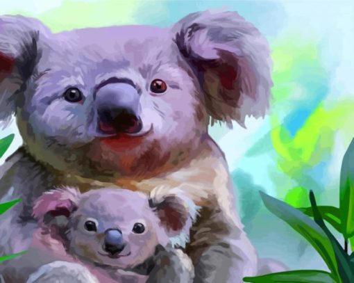Cute Koala With Baby