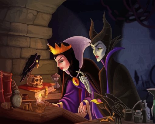 Evil Queen And Maleficent Paint by numbers