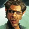 Caricature Ian Malcolm Paint by numbers