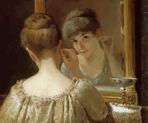 lady-looking-at-the-mirror-paint-by-numbers